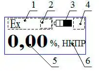 Индикация СГГ-20Микро-03К (-Л) в режиме работы "СИГНАЛИЗАТОР"
