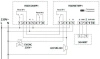 Схема соединения сигнализаторов Seitron (Сейтрон) RGDCO0MP1 и RGDMETMP1,с нормально-закрытым клапаном EVGNC и электронной сиреной ACCSRL220